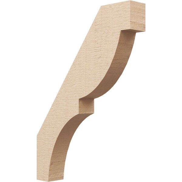 Ekena Millwork 3-inch W x 18-inch D x 24-inch H Valencia Rough Cedar Woodgrain TimberThane Knee Brace, Primed BRCUR03X18X24VALRCPR - main